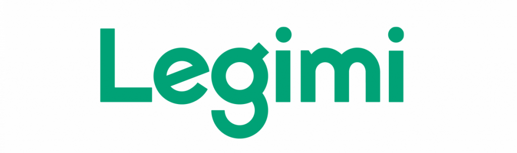 Zakładka przenosi na stronę Legimi. Logotyp platformy składa się z jednego jasnozielonego napisu LEGIMI